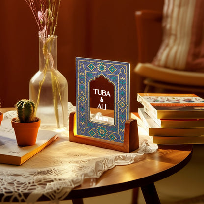 KİŞİYE ÖZEL VİTRAY DESENLİ GECE LAMBASI