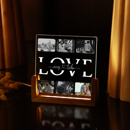 KİŞİYE ÖZEL LOVE LED IŞIKLI FOTOĞRAFLI GECE LAMBASI