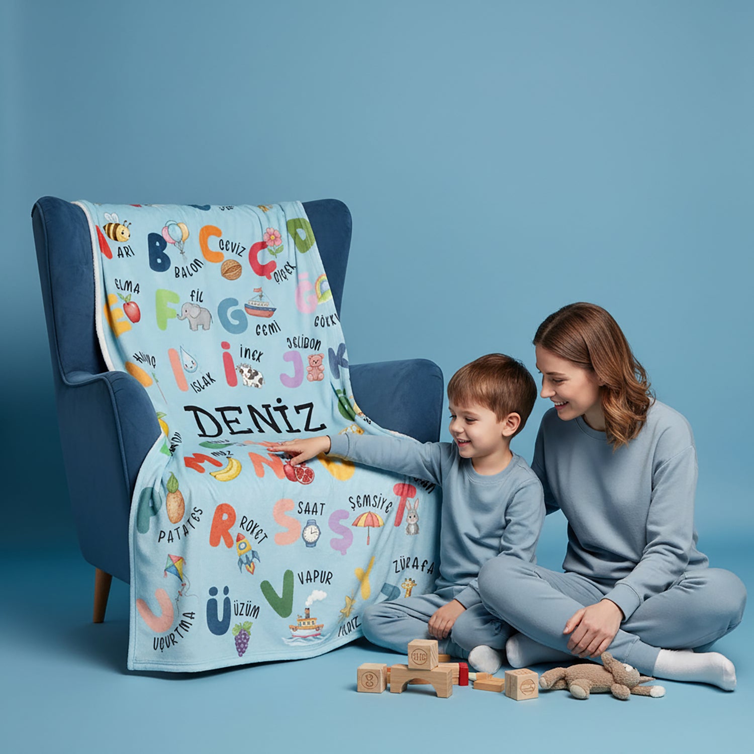 Bonibom Eğitici Alfabe Battaniyesi