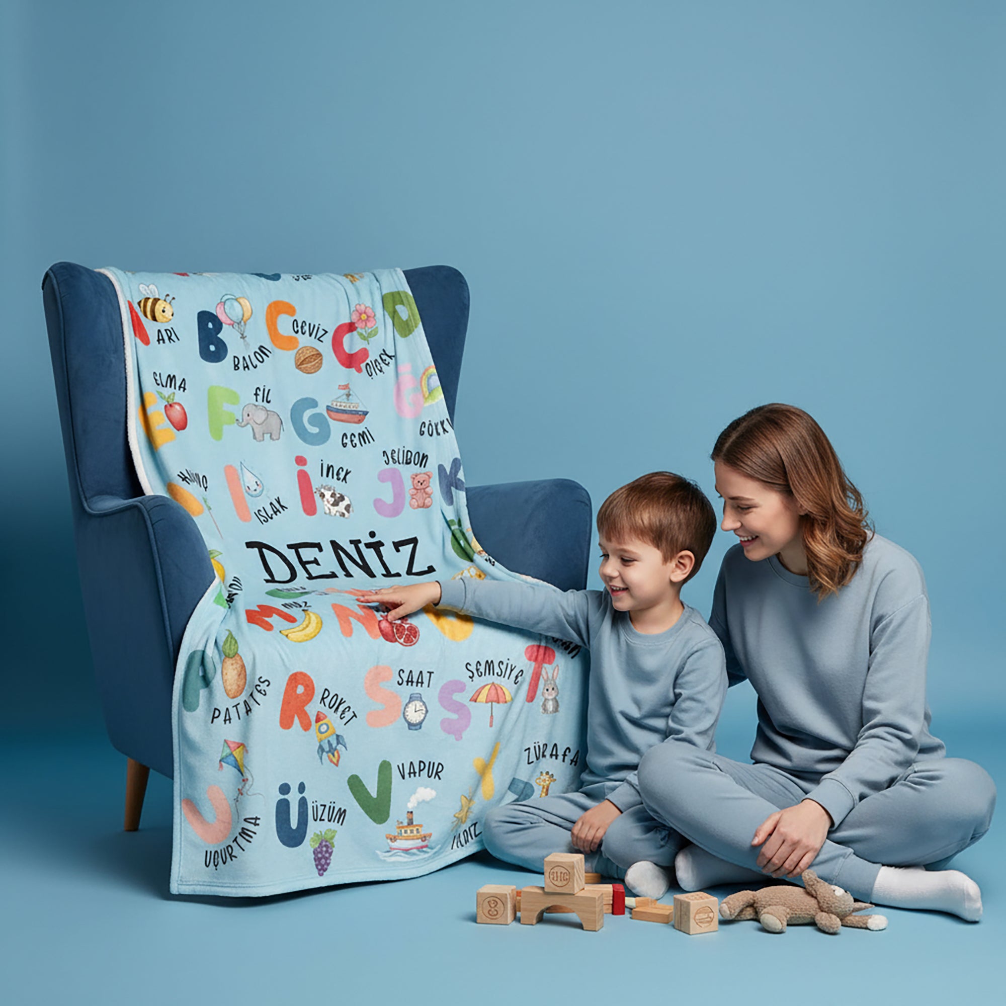 Bonibom Eğitici Alfabe Battaniyesi