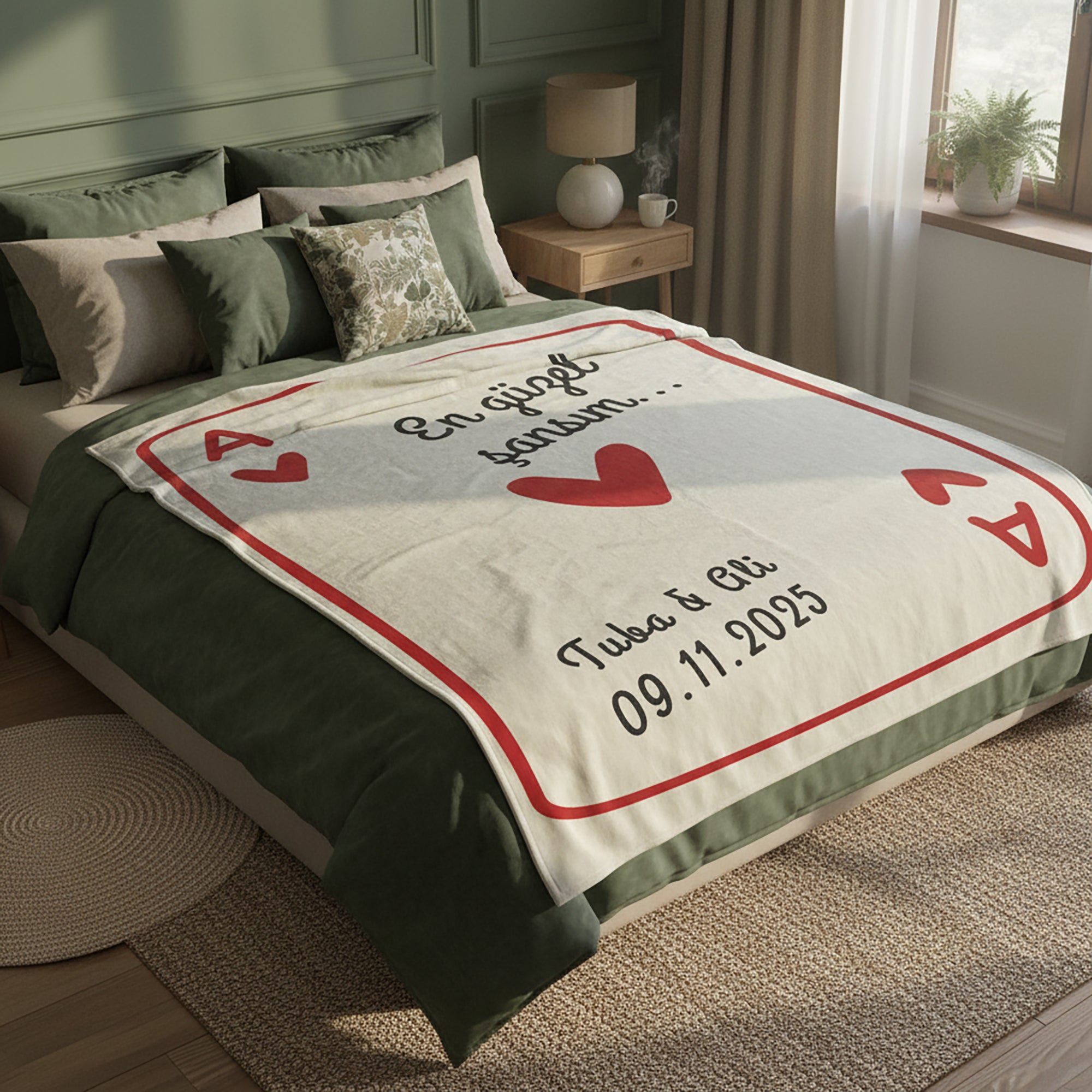 Aşk Kartı Battaniyesi