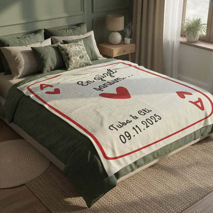 Aşk Kartı Battaniyesi