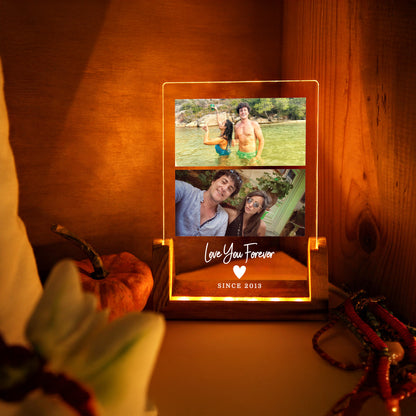 KİŞİYE ÖZEL KOLAJ FOTOĞRAFLI LED GECE LAMBASI
