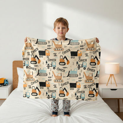 Bonibom İş Makinesi Çocuk Battaniyesi