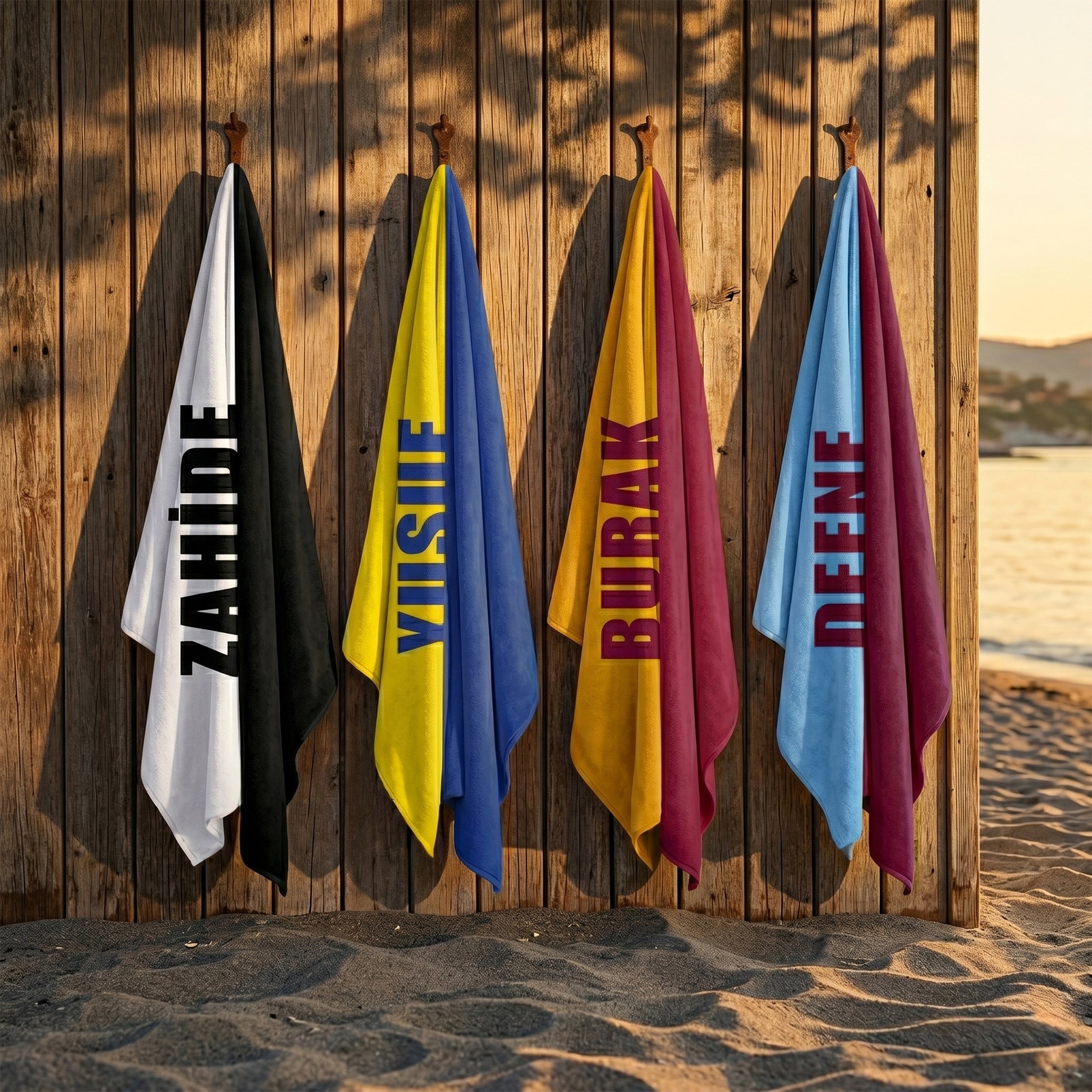 Kişiye Özel Gönül Renkleri Plaj Havlusu