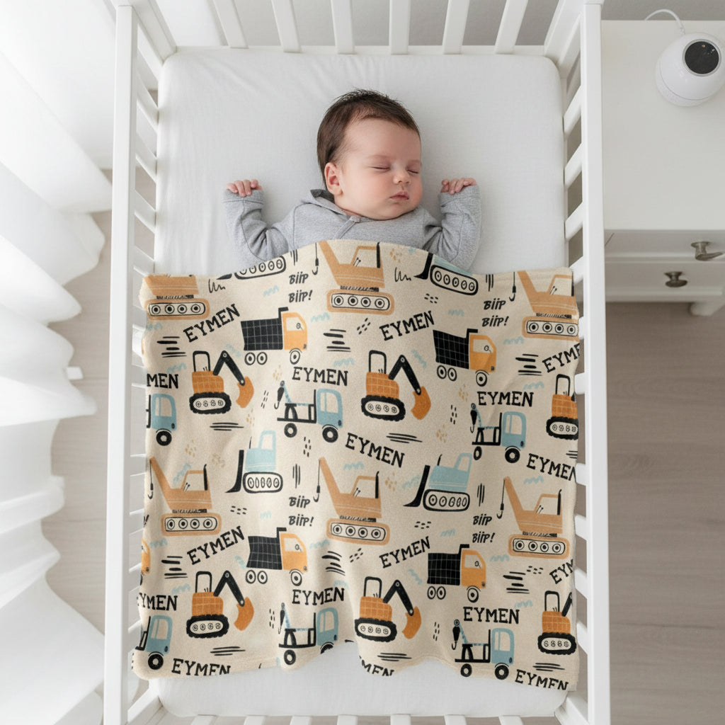 Bonibom İş Makinesi Çocuk Battaniyesi