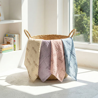 Kişiye Özel %100 Pamuk Müslin Battaniye