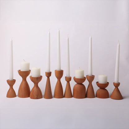 DOĞAL AHŞAP MUMLUK SETİ