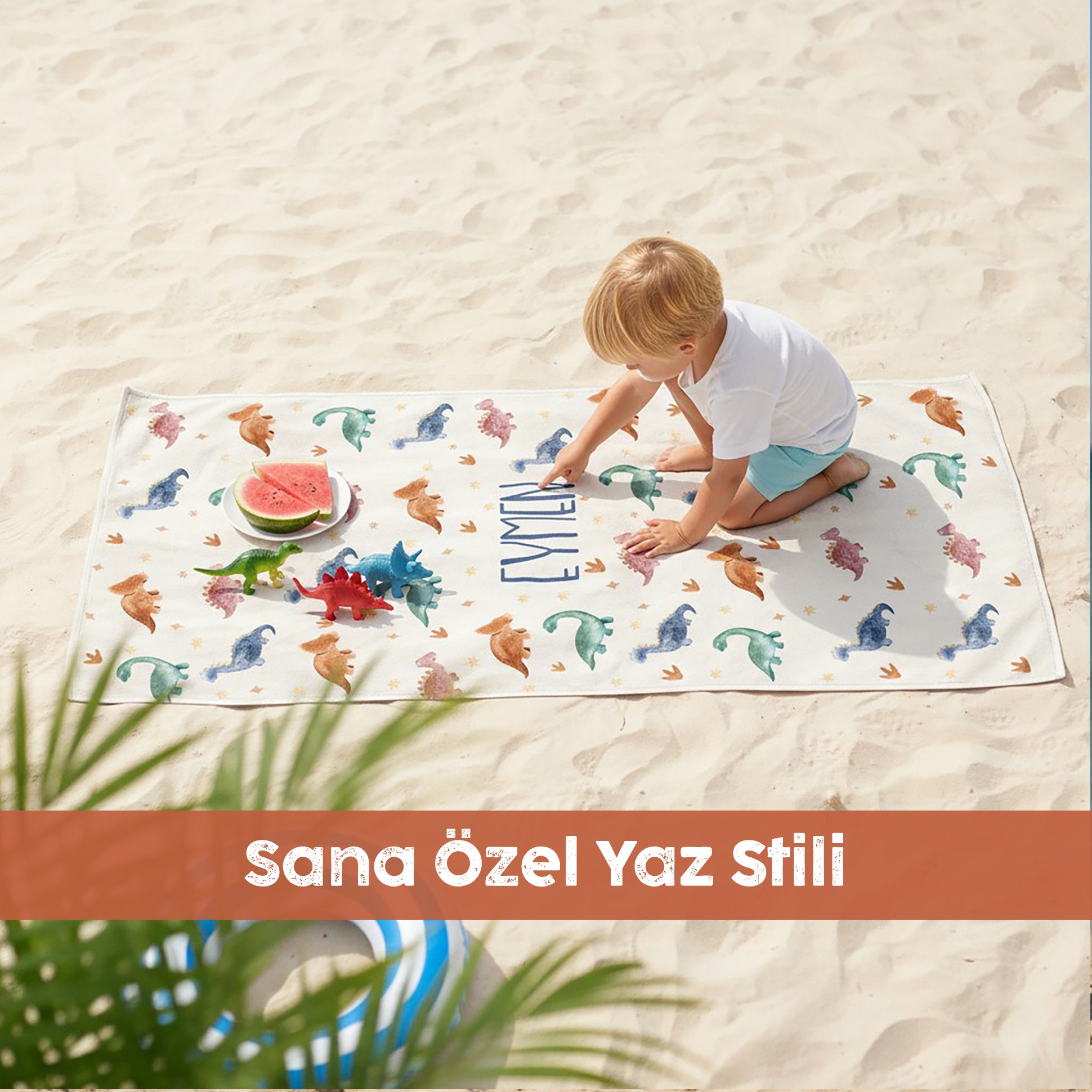 Kişiye Özel "Dinozor Dünyası" Çocuk Havlusu