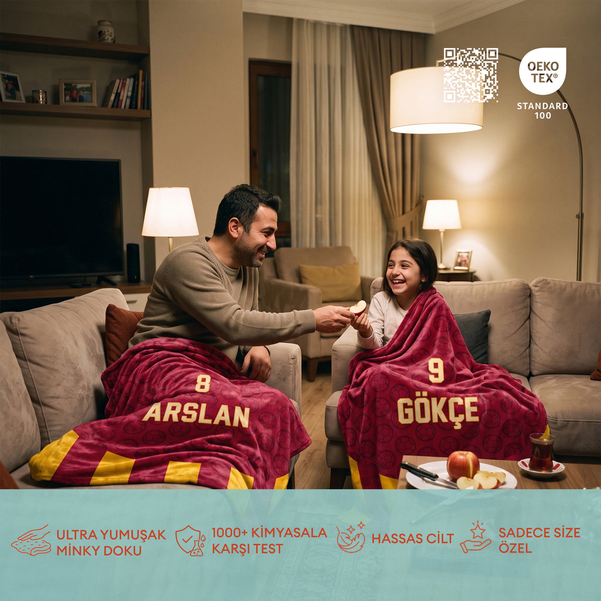 Kişiye Özel İsim ve Numara Minky Battaniye
