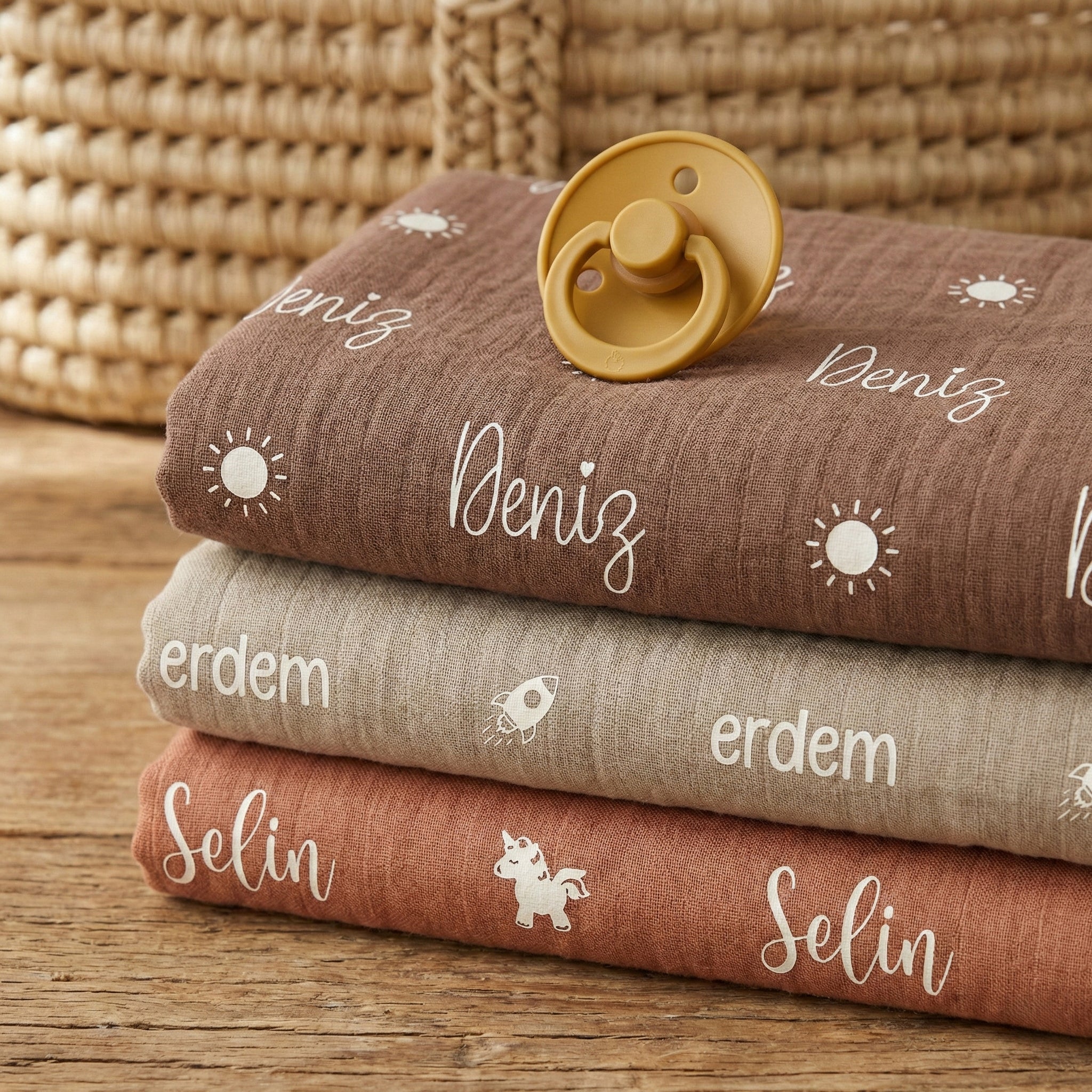 Kişiye Özel %100 Pamuk Müslin Battaniye