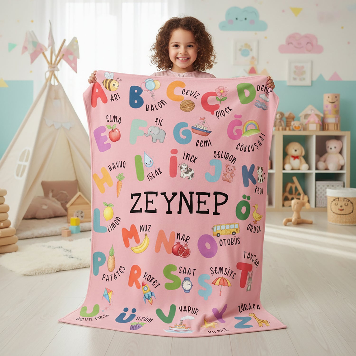 Bonibom Eğitici Alfabe Battaniyesi