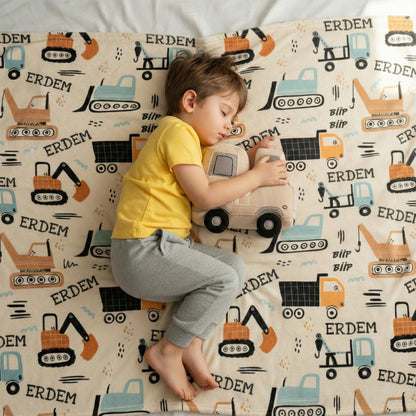 Bonibom İş Makinesi Çocuk Battaniyesi