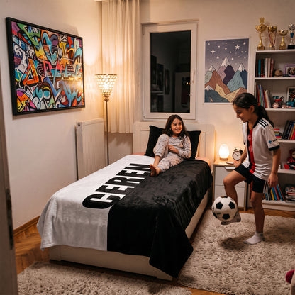 Kişiye Özel Gönül Renkleri Minky Battaniye