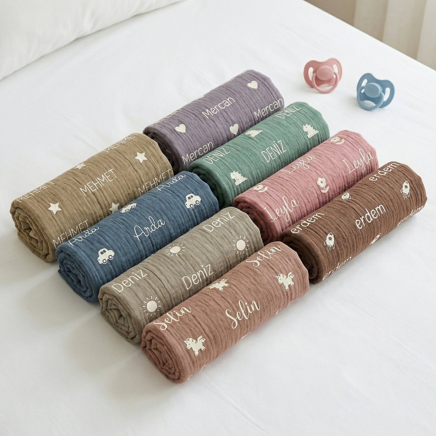 Kişiye Özel %100 Pamuk Müslin Battaniye