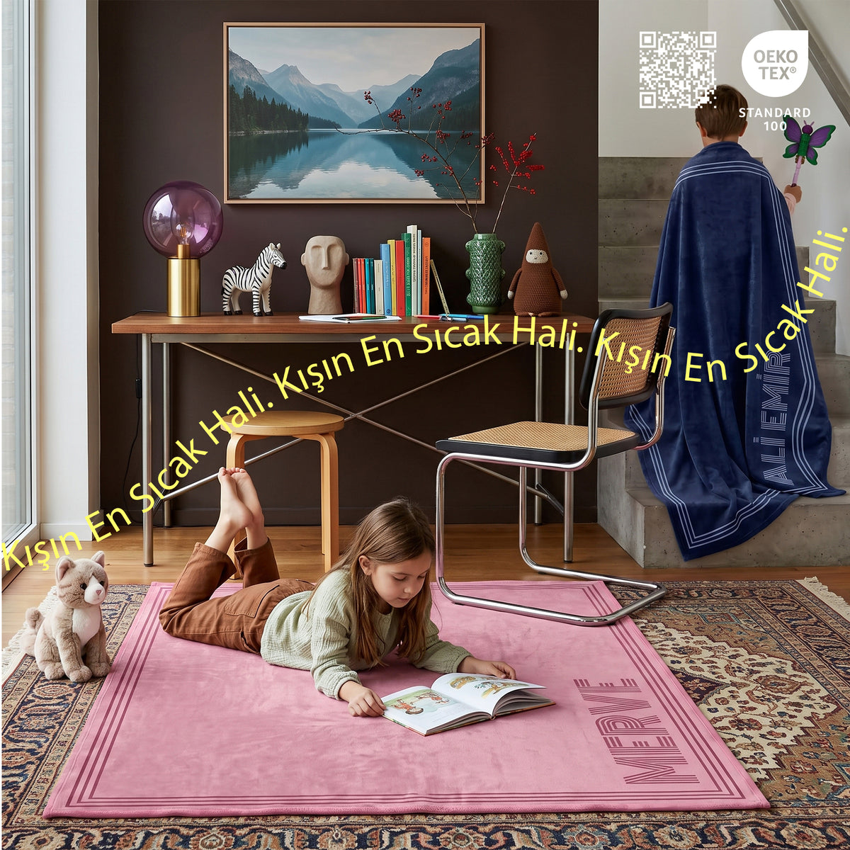 Kişiye Özel “MY LINE” Minky Battaniye