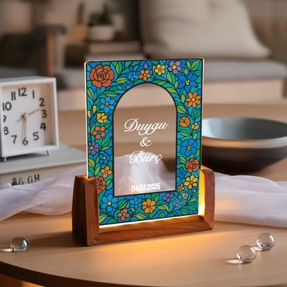 KİŞİYE ÖZEL VİTRAY DESENLİ GECE LAMBASI