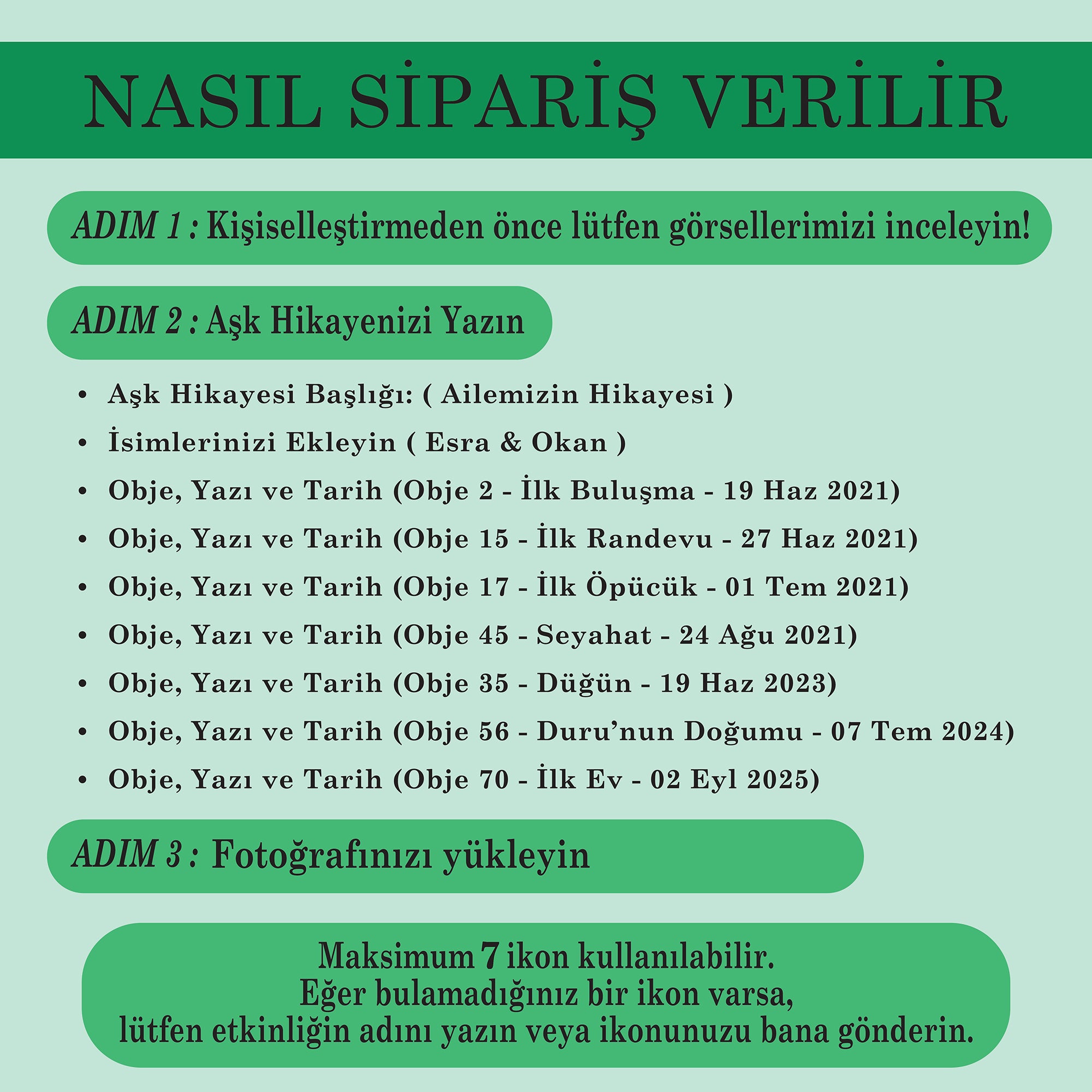 KİŞİYE ÖZEL AİLEMİZİN HİKAYESİ LED GECE LAMBASI