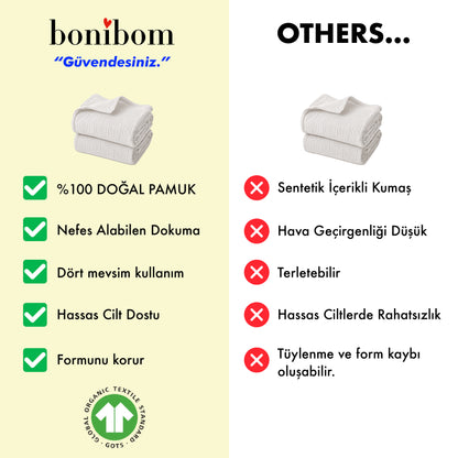 Kişiye Özel %100 Pamuk Müslin Battaniye
