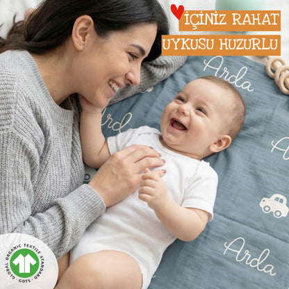 Kişiye Özel %100 Pamuk Müslin Battaniye