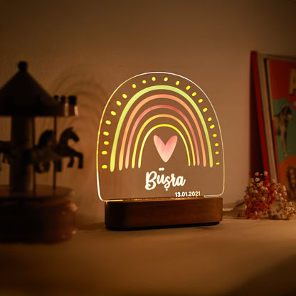 KİŞİYE ÖZEL GÖKKUŞAĞI LED GECE LAMBASI