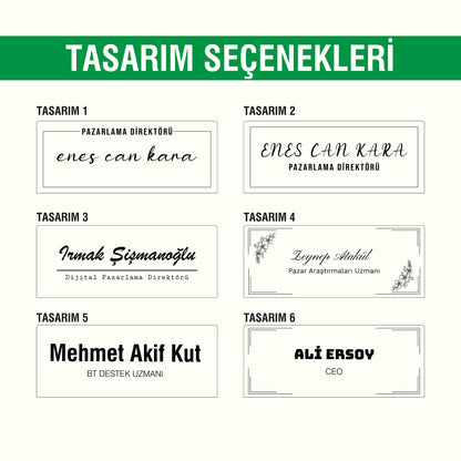 KİŞİYE ÖZEL LED IŞIKLI MASA İSİMLİĞİ