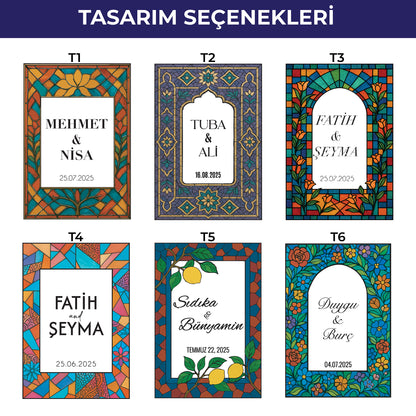 KİŞİYE ÖZEL VİTRAY DESENLİ GECE LAMBASI