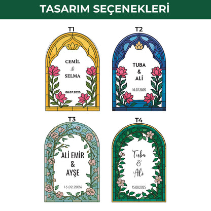 KİŞİYE ÖZEL VİTRAY DESENLİ GECE LAMBASI