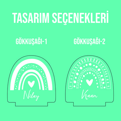 KİŞİYE ÖZEL MİNİMAL GÖKKUŞAĞI LED GECE LAMBASI