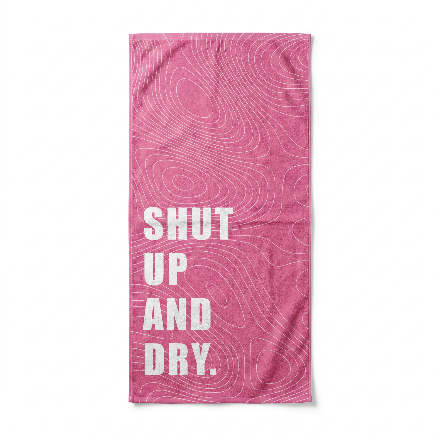 "SHUT UP AND DRY." Sloganlı Plaj Havlusu - Bonibom LOUD SUMMER Koleksiyonu