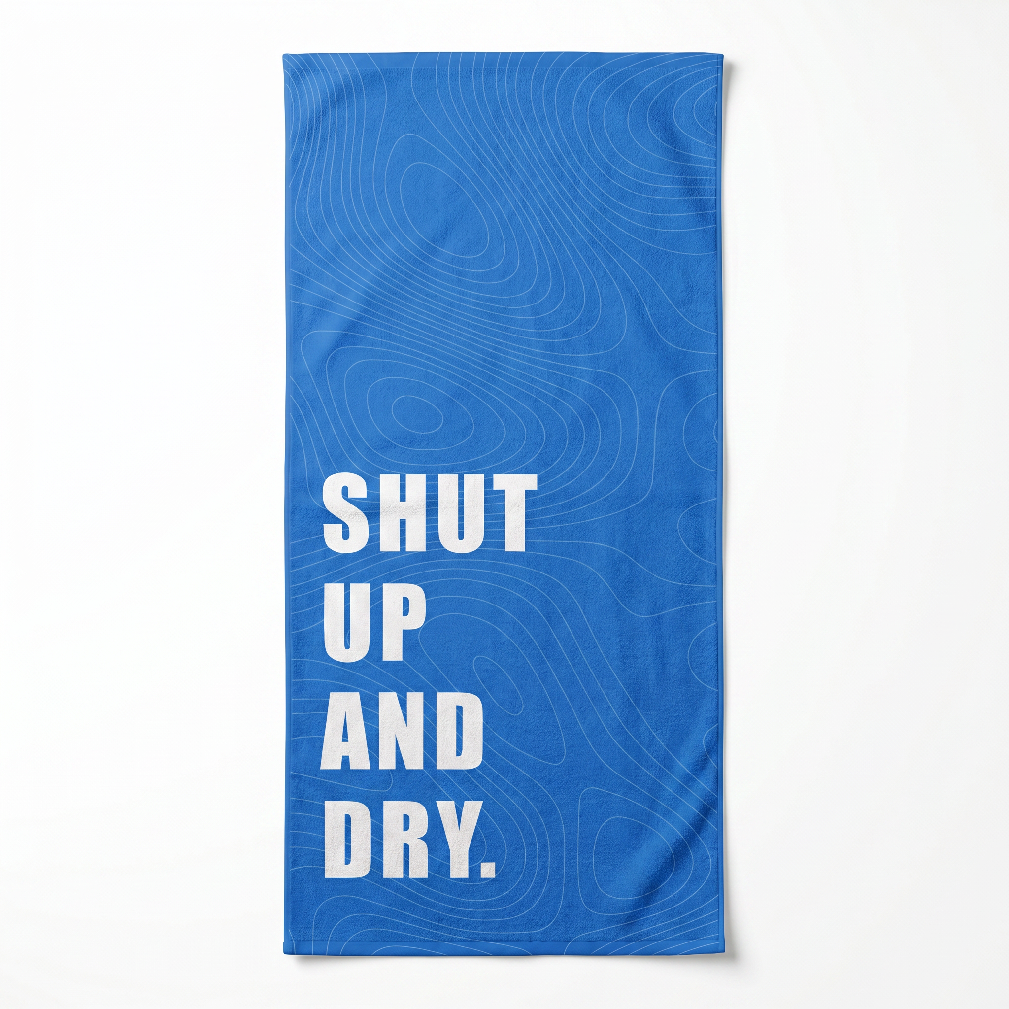"SHUT UP AND DRY." Sloganlı Plaj Havlusu - Bonibom LOUD SUMMER Koleksiyonu