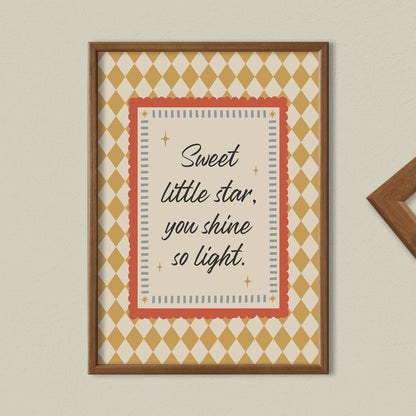 "Sweet Little Star" Çocuk Tablo