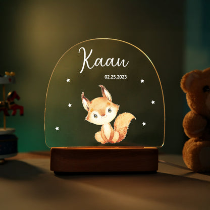 KİŞİYE ÖZEL HAYVAN FİGÜRLÜ ÇOCUK LED GECE LAMBASI
